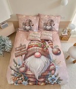 Lenjerie de pat 3D din bumbac HAZEL GNOME maro + fata de perna 40x50 cm gratuita Dimensiune lenjerie de pat: 70 x 90 cm | 140 x 200 cm