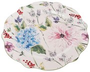 Farfurie întinsă de porțelan Flower Garden, 27 cm