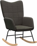vidaXL Scaun balansoar Gri închis Țesătura Sherpa