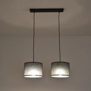 Lustră pe cablu ALBA 2xE27/15W/230V gri