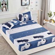 Lenjerie de pat 3 cu elastic 100% bumbac - a712 de la Onesleep