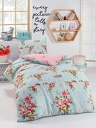 Lenjerie de pat pentru o persoana 2 piese, Alanur, Eponj Home, 65% bumbac/35% poliester