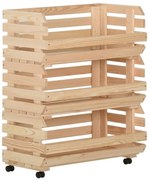 vidaXL Cărucior pentru legume, 77x30x80 cm, lemn de pin