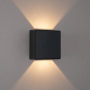Brilagi - Aplică LED de exterior DOUBLERAY, 6W, 230V, negru, IP54