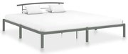 vidaXL Cadru de pat, gri, 200 x 200 cm, metal