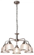Lustra suspendata design clasic Bistro II 5L argintiu satin 1685-5SS SRT