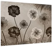 Tablou - Flori desenate (70x50 cm)