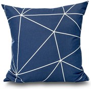 Față de pernă Kvalitex Nordic Grid albastră, 40 x 40 cm