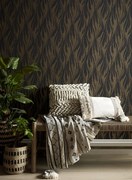 Tapet Ripple, Bracken Gold and Black Luxury Feature, 1838 Wallcoverings, 5.3mp / rola