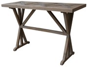 Masa dining, din lemn reciclat, cu aspect rustic, Old French