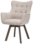 Set de 2 scaune pivotante picioare din lemn THOR bej