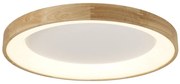 Lustra LED aplicata moderna design lemn natural 65cm Silvam
