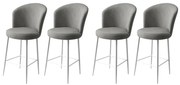 Set de scaune de bar Alte Grey and White, 4 bucăți, 4 buc