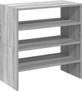vidaXL Rafturi pentru pantofi 2 buc stivuibile gri Sonoma 60x30x30,5cm