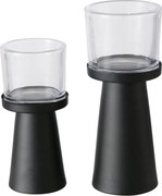 Set 2 sfeșnice  moderne Pius,  negru