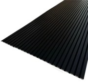 Panou riflaj decorativ acustic negru 60x275cm