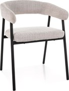Scaun de dining KATANA cu picioare negre, gri