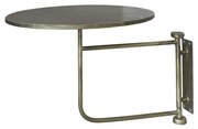 Masuta laterala de perete, aurie, din metal, D30cm, Clayn