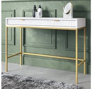 Consolă NOVA, 77x104 cm, alb/auriu