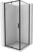 Mexen Exo cabină de duș batantă 90 x 90 cm, transparentă, neagră - 819-090-090-70-00