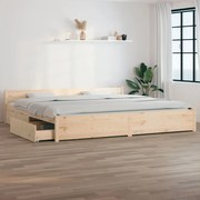 vidaXL Cadru de pat cu sertare Super King, 180x200 cm