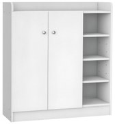 HOMCOM Dulap pentru pantofi Comoda pentru pantofi Raft, 4 rafturi. 1 dulap, 83 cm x 30 cm x 90 cm, Alb | Aosom Romania