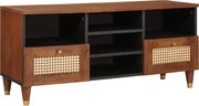 vidaXL Cabinet TV cu raft Maro 100 x 33,5 x 46 cm Lemn de mango solid