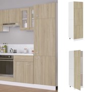 vidaXL Dulap de frigider, stejar sonoma, 60x57x207 cm, lemn prelucrat