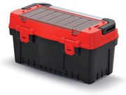 Cutie pentru scule cu maner din aluminiu 54,8 x 27,4 x 28,6 cm, compartimentari, rosu
