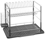 Scurgator de vase etajat 5five Tea Grey, otel cromat, 50x30x34 cm