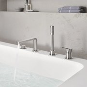 Baterie cada - dus Grohe Lineare 4 elemente crom periat Supersteel