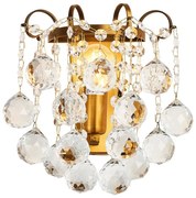 Aplică de cristal Brilagi CRYSTAL 1xE14/60W/230V alamă