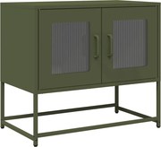 vidaXL Dulap TV, verde măsliniu, 68x39x60,5 cm, oțel laminat la rece