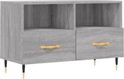 vidaXL Comodă TV, gri sonoma, 80x36x50 cm, lemn prelucrat
