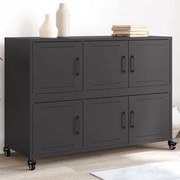 vidaXL Dulap, negru, 100,5x39x72 cm, oțel