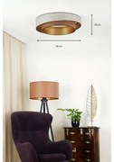 Plafonieră LED BRILAGI VEGAS SHINE LED/24W/230V d. 60 cm maro