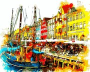 Pictura pe numere cu un cadru "Portul 2" 50x40 cm