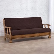 Huse care se întind foarte bine NIAGARA ciocolatei 2fotoliu cu manere de lemn (l. 130 - 160 cm)