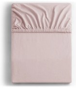Cearceaf roz deschis din jerseu cu elastic 180x200 cm Amber – Restilo