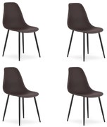 Set 4 Scaune Bucatarie/Dining Velo Plus Maro