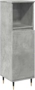vidaXL Dulap de baie, gri beton, 30x30x100 cm, lemn prelucrat