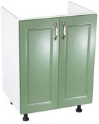 Corp inferior 60 cu 2 usi masca chiuveta Zebra MDF Verde drept