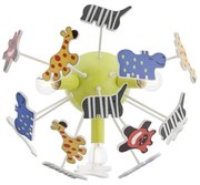 Plafonieră pentru copii Redo 04-514 SAFARI 3xE14/3W/230V d. 41 cm colorat