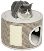 PawHut Turn de zgâriere pentru pisici toner de zgâriere pentru pisici cu sisal pentru zgâriere plafon din pluș perne detașabile Ø 40 x 30 cm cafea | Aosom Romania