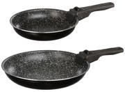 Tigaie cu strat de piatra si maner detasabil, Ø 20 si 26 cm, 2 bucati