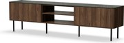 Comoda TV SOLANO, nuc/negru, PAL laminat, 200x40x55 cm