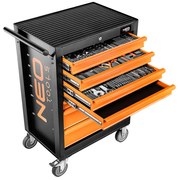 Cărucior atelier, 7 sertare + 129 unelte 84-222-9