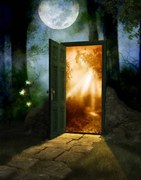 Ilustrație Magical Fairy Wood with Door to New World, ratpack223