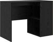 vidaXL Birou cu raft Stejar Negru 102 x 50 x 75 cm Lemn compozit