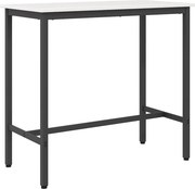 vidaXL masă Alb 100 x 50 x 91 cm Lemn ingineresc și oțel